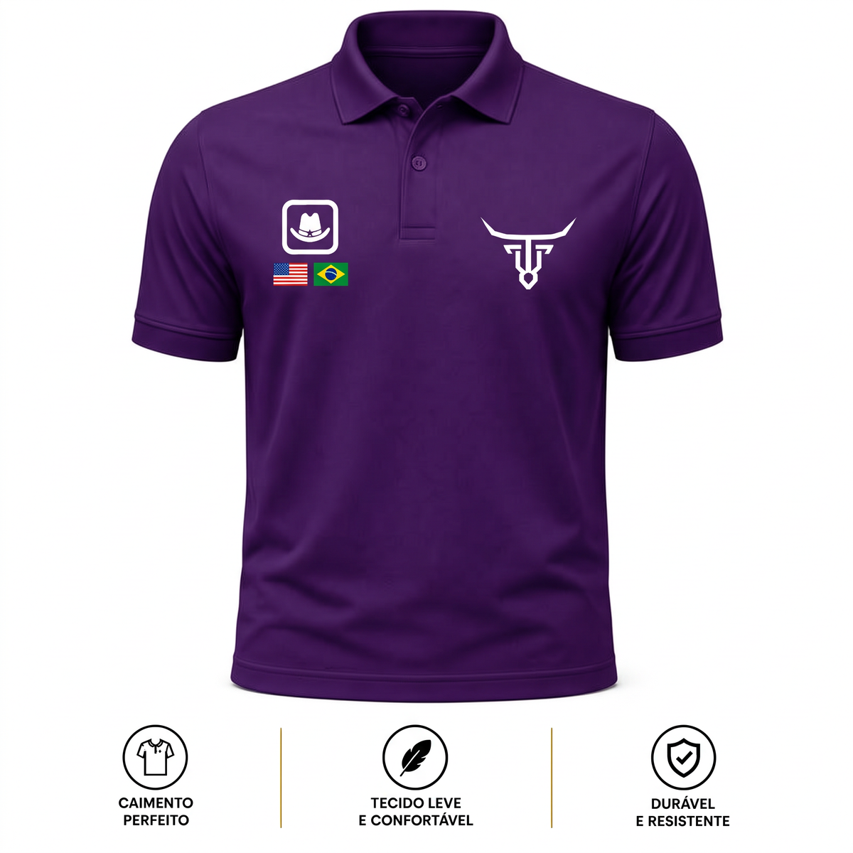 Camisa Polo Country USA-Brasil Roxo produto