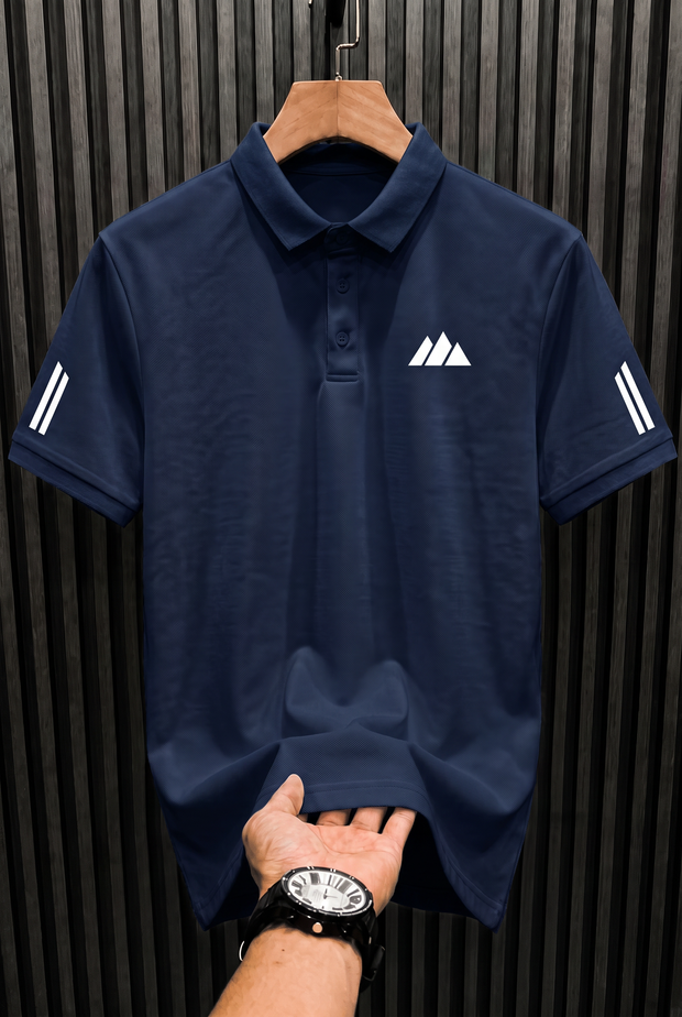 Camisa Polo Montanha Minimal Azul-marinho