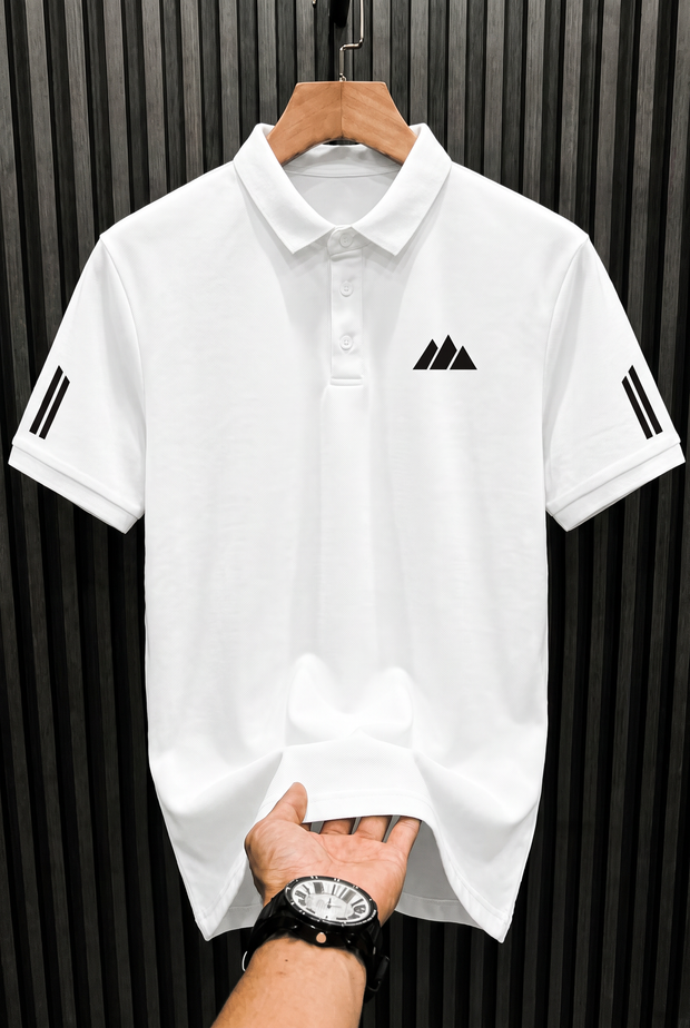 Camisa Polo Montanha Minimal Branco