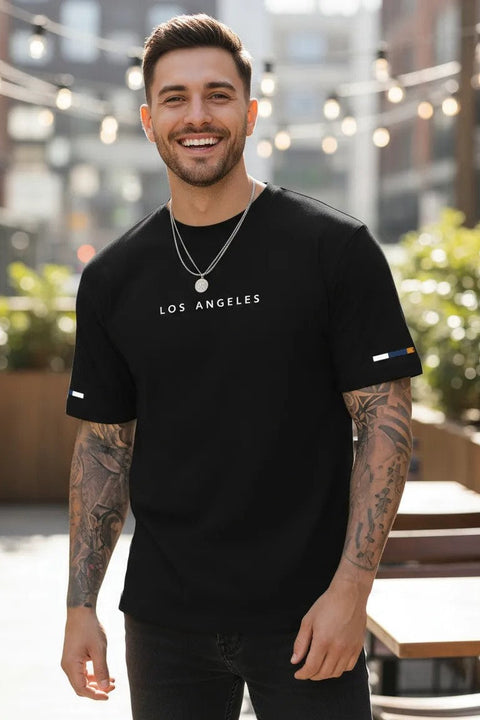 CAMISETA MASCULINA LOS ANGELES TRICOLOR
