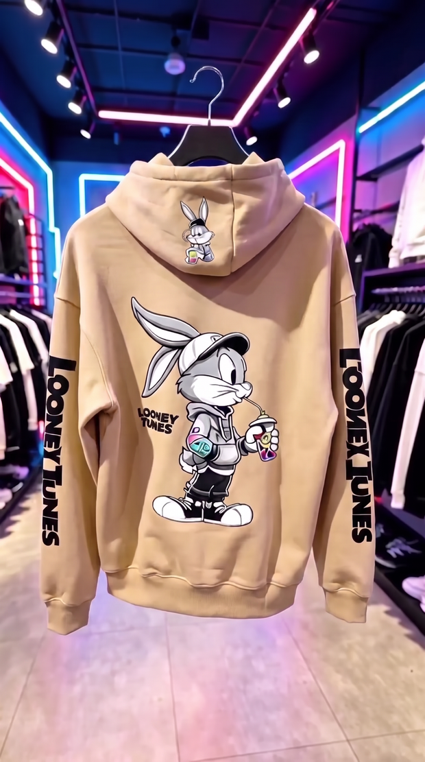Moletom Street Bunny Graffiti bege